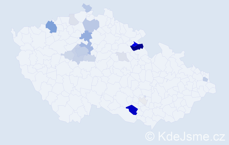 Příjmení: 'Postler', počet výskytů 51 v celé ČR