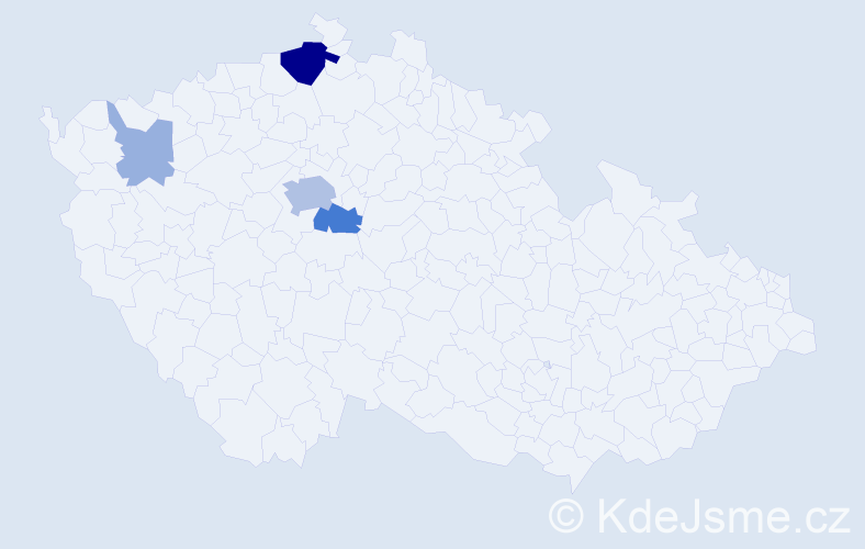 Příjmení: 'Peršl', počet výskytů 14 v celé ČR
