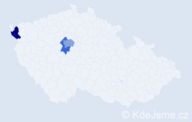 Příjmení: 'Fitzner', počet výskytů 5 v celé ČR