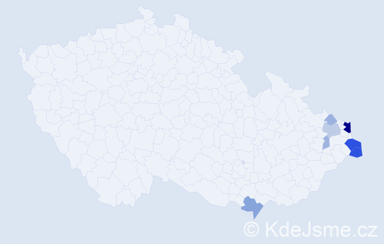 Příjmení: 'Krawczyková', počet výskytů 24 v celé ČR