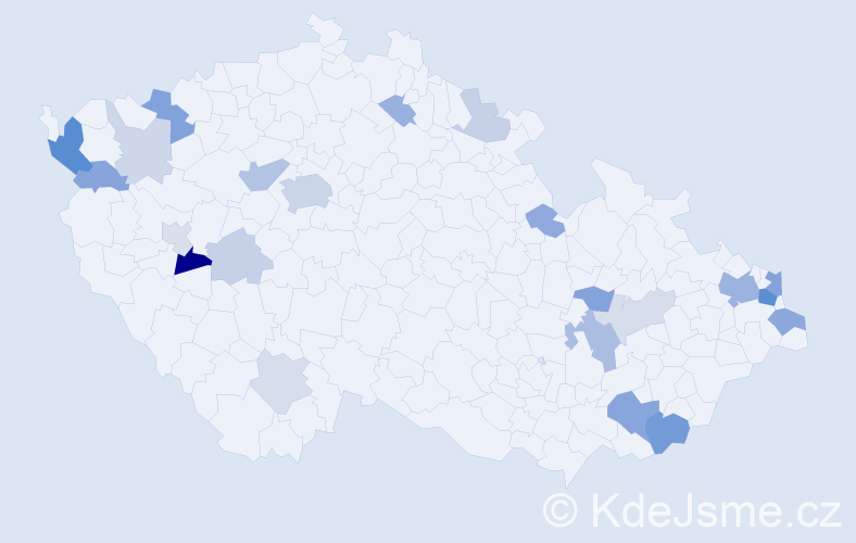 Příjmení: 'Révay', počet výskytů 54 v celé ČR