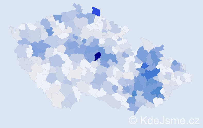 Příjmení: 'Vojáčková', počet výskytů 1518 v celé ČR