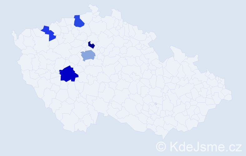 Příjmení: 'Heveroch', počet výskytů 11 v celé ČR