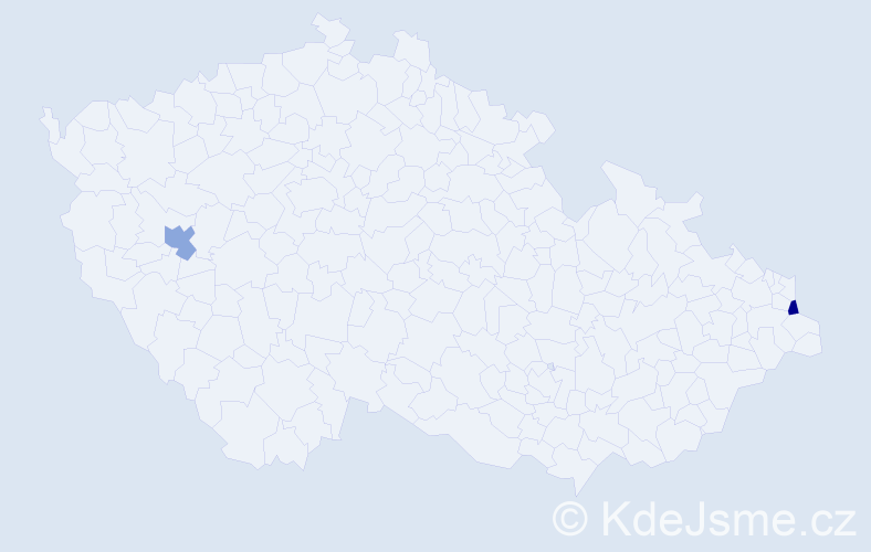 Příjmení: 'Majorossy', počet výskytů 2 v celé ČR