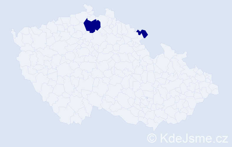 Příjmení: 'Rebreš', počet výskytů 2 v celé ČR