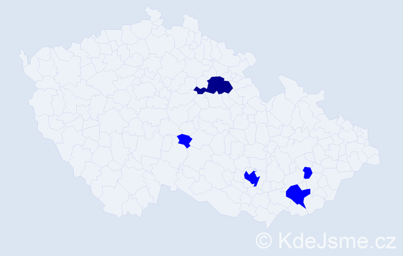 Příjmení: 'Shmano', počet výskytů 6 v celé ČR