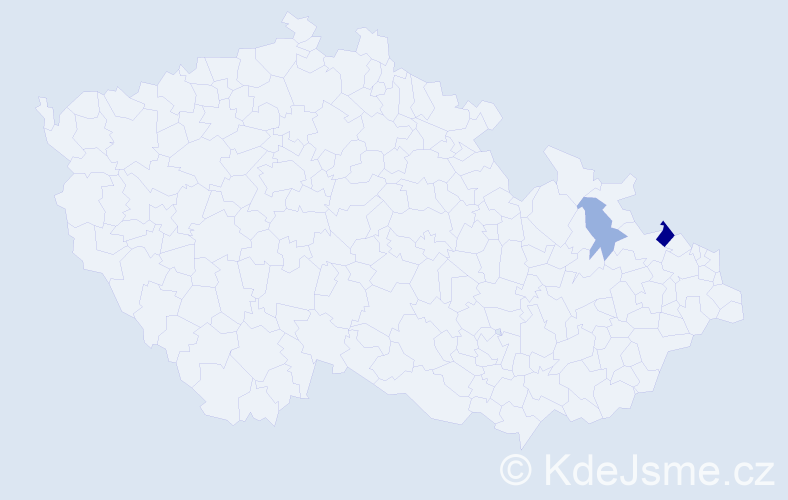 Příjmení: 'Truncziková', počet výskytů 4 v celé ČR