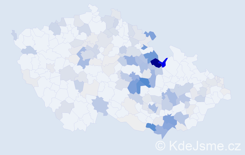 Příjmení: 'Kosek', počet výskytů 564 v celé ČR