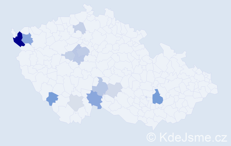 Příjmení: 'Tutter', počet výskytů 39 v celé ČR