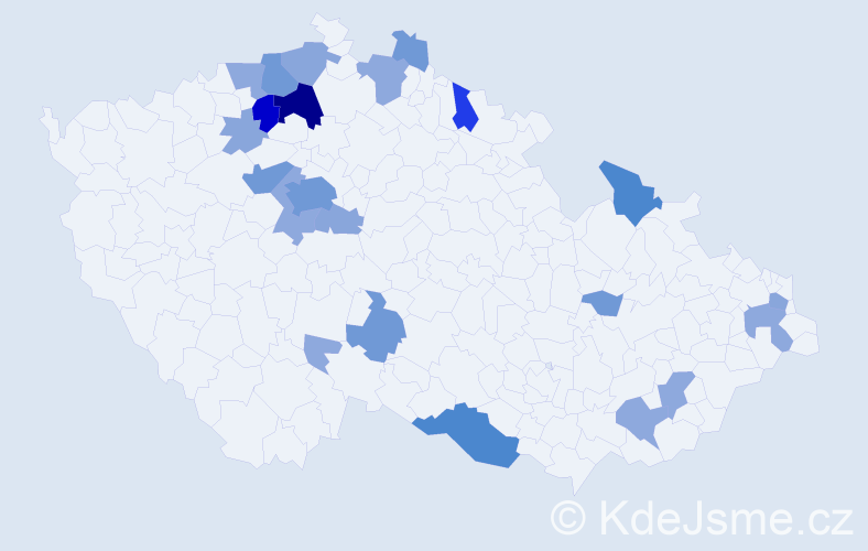 Příjmení: 'Minka', počet výskytů 64 v celé ČR