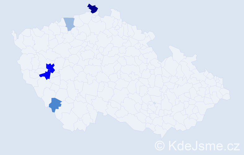 Příjmení: 'Bolda', počet výskytů 14 v celé ČR