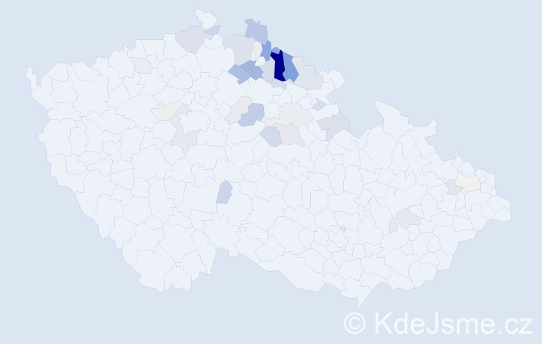 Příjmení: 'Bulušková', počet výskytů 104 v celé ČR