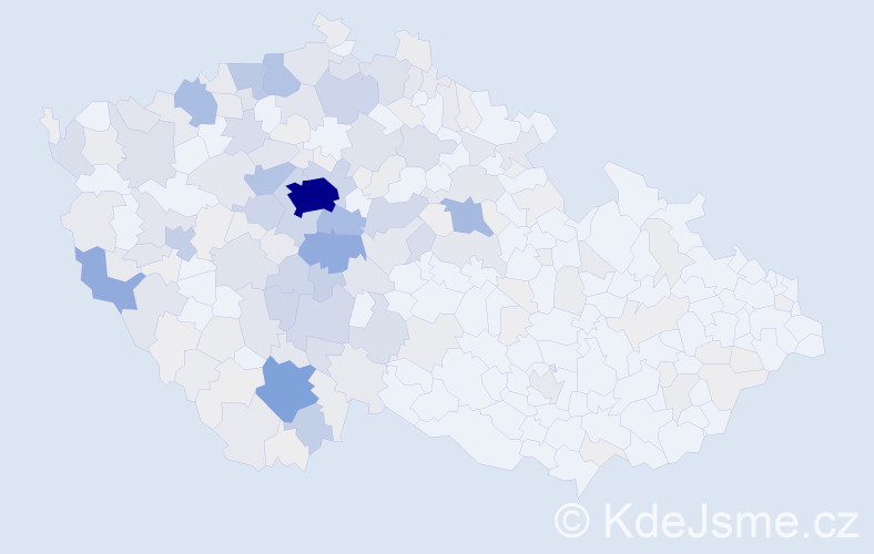 Příjmení: 'Votruba', počet výskytů 829 v celé ČR