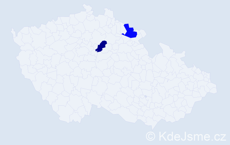 Příjmení: 'Táslarová', počet výskytů 7 v celé ČR