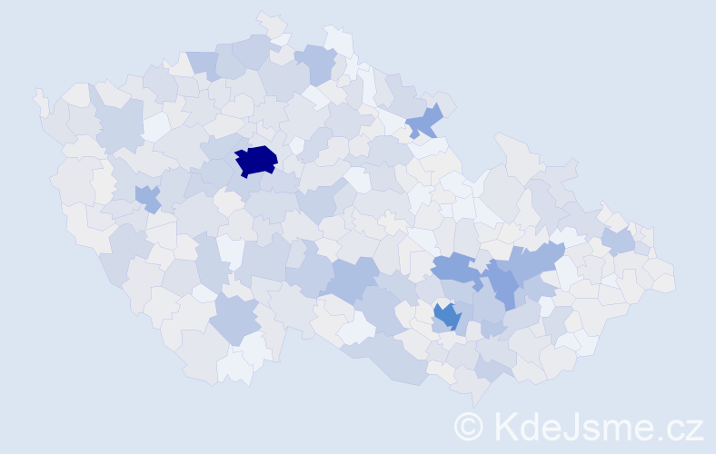 Příjmení: 'Vlachová', počet výskytů 2731 v celé ČR