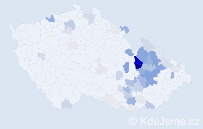 Příjmení: 'Drtilová', počet výskytů 208 v celé ČR