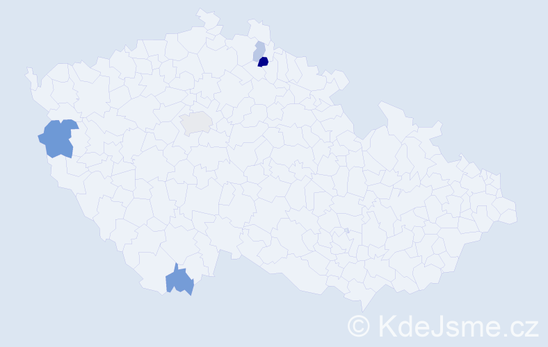Příjmení: 'Yaroshenko', počet výskytů 8 v celé ČR