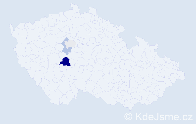 Příjmení: 'Kinštetr', počet výskytů 4 v celé ČR
