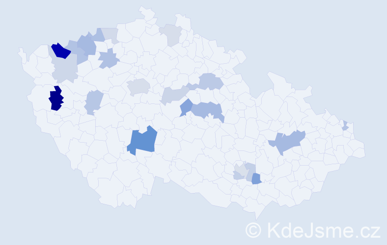 Příjmení: 'Földes', počet výskytů 42 v celé ČR