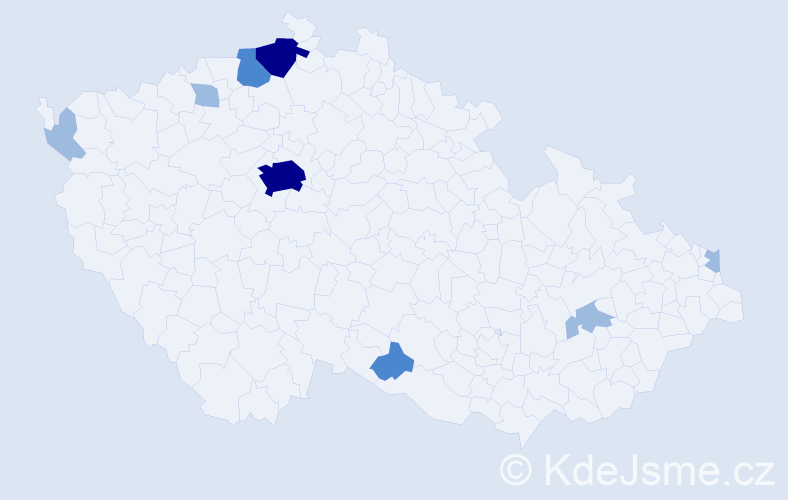 Příjmení: 'Andrejkovičová', počet výskytů 16 v celé ČR