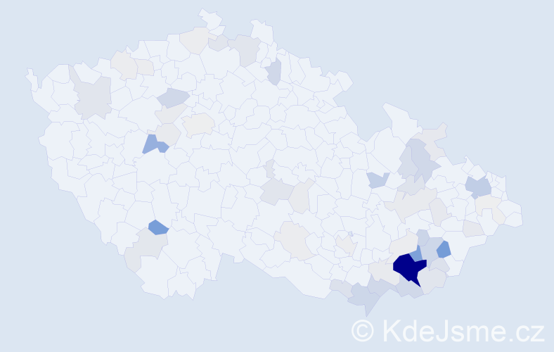 Příjmení: 'Grebeníčková', počet výskytů 214 v celé ČR