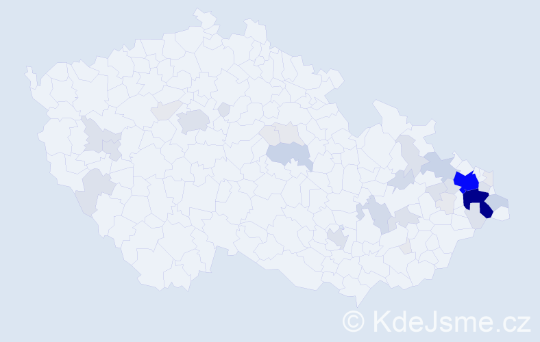 Příjmení: 'Bujnoch', počet výskytů 137 v celé ČR