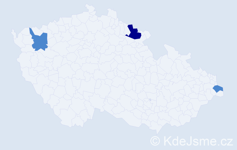 Příjmení: 'Porošin', počet výskytů 5 v celé ČR