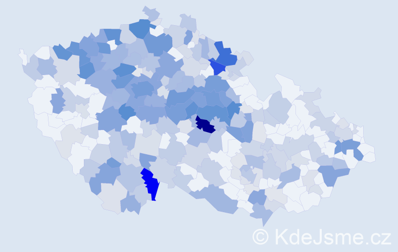 Příjmení: 'Záruba', počet výskytů 1455 v celé ČR