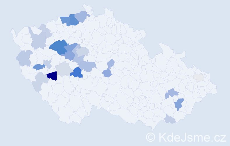 Příjmení: 'Kolská', počet výskytů 84 v celé ČR