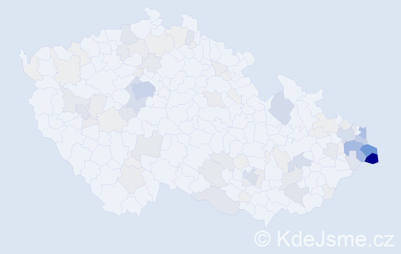 Příjmení: 'Bojko', počet výskytů 392 v celé ČR