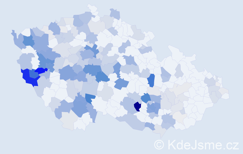 Příjmení: 'Gruber', počet výskytů 754 v celé ČR