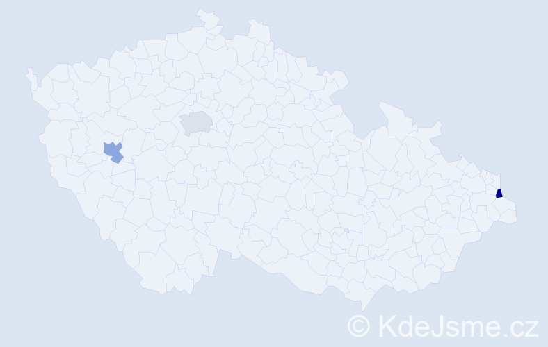 Příjmení: 'Majorossy', počet výskytů 3 v celé ČR