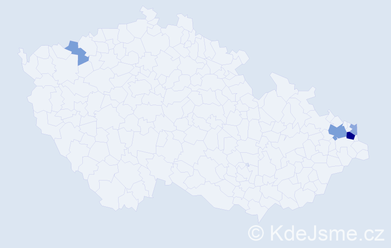 Příjmení: 'Wicher', počet výskytů 12 v celé ČR