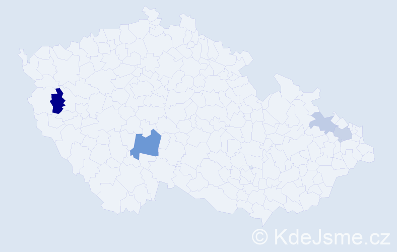 Příjmení: 'Kaľavský', počet výskytů 8 v celé ČR