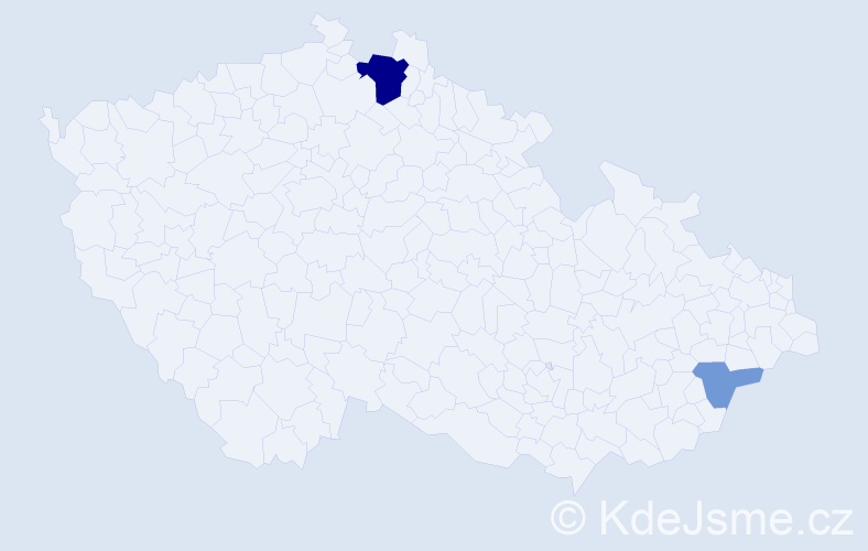 Příjmení: 'Kosiewicz', počet výskytů 8 v celé ČR