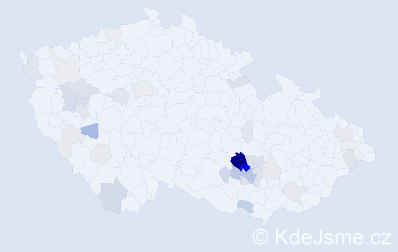 Příjmení: 'Malásek', počet výskytů 133 v celé ČR
