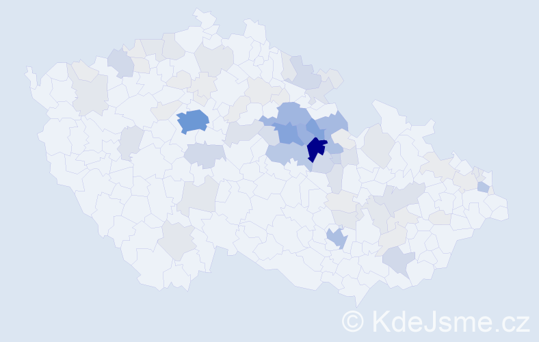 Příjmení: 'Bezdíček', počet výskytů 323 v celé ČR