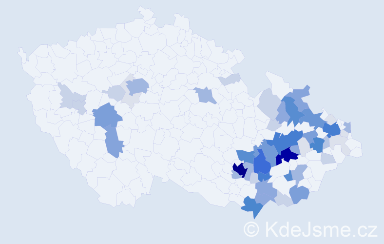 Příjmení: 'Tihelka', počet výskytů 275 v celé ČR