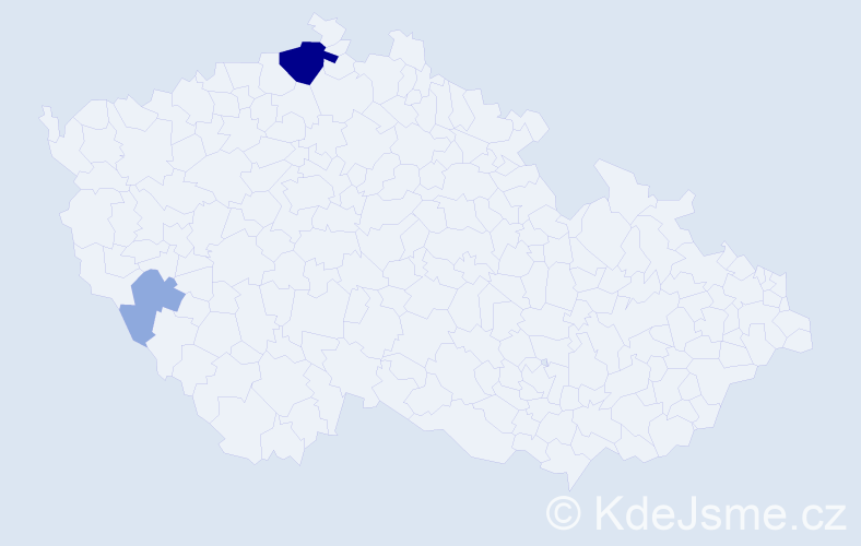 Příjmení: 'Thürl', počet výskytů 8 v celé ČR