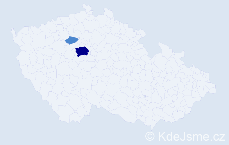 Příjmení: 'Cechman', počet výskytů 4 v celé ČR