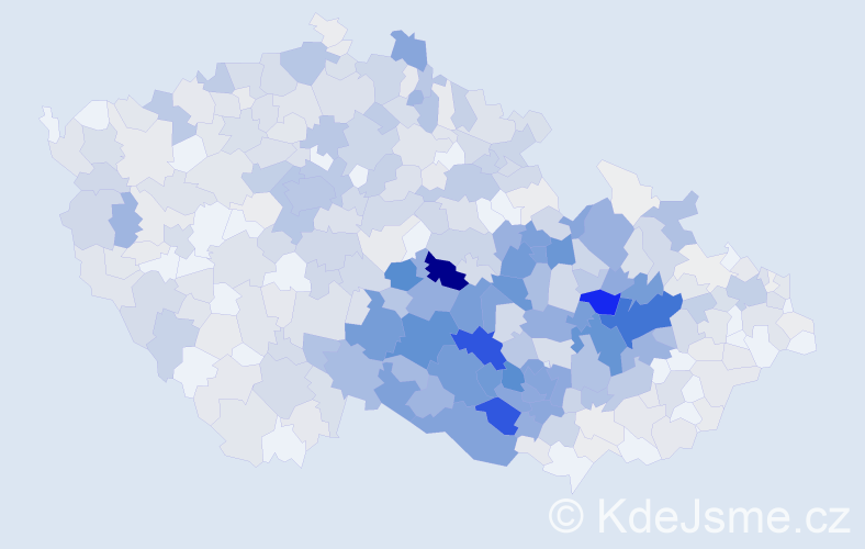 Příjmení: 'Coufalová', počet výskytů 2227 v celé ČR