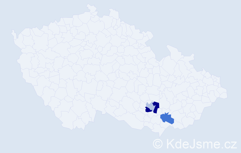 Příjmení: 'Devátová', počet výskytů 4 v celé ČR