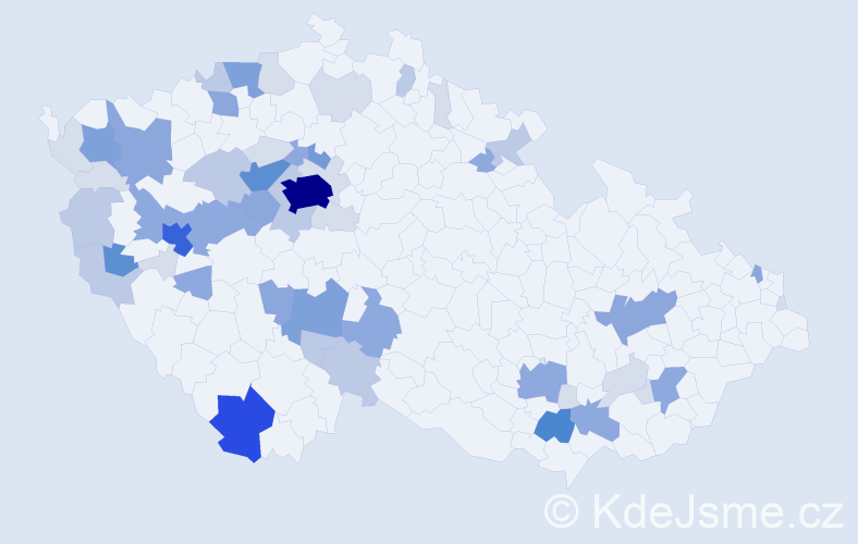 Příjmení: 'Zvonař', počet výskytů 176 v celé ČR