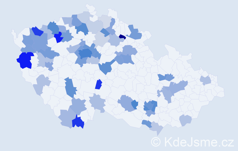 Příjmení: 'Korol', počet výskytů 179 v celé ČR
