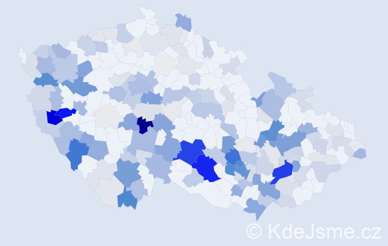 Příjmení: 'Vrzal', počet výskytů 776 v celé ČR