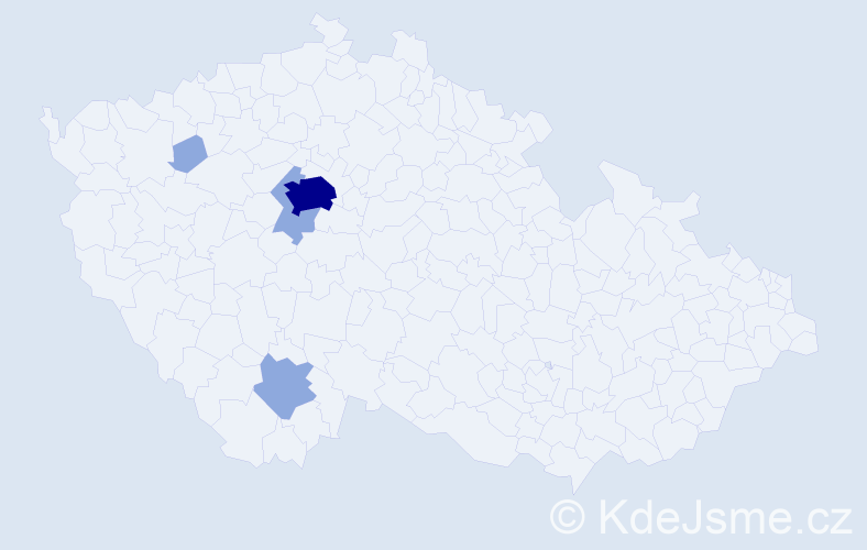 Příjmení: 'Krolupperová', počet výskytů 10 v celé ČR