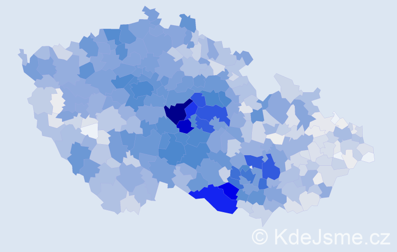 Příjmení: 'Jelínková', počet výskytů 10333 v celé ČR