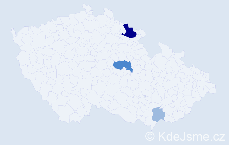 Příjmení: 'Pruska', počet výskytů 8 v celé ČR