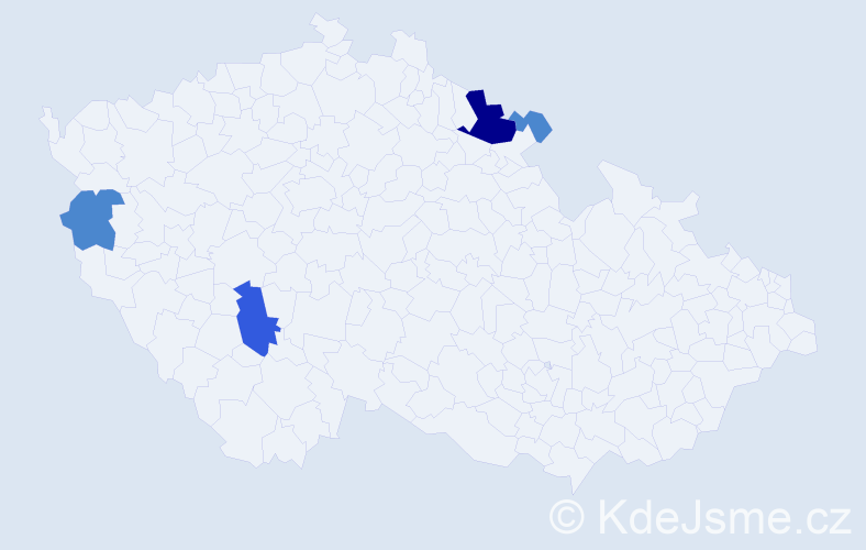 Příjmení: 'Holča', počet výskytů 12 v celé ČR