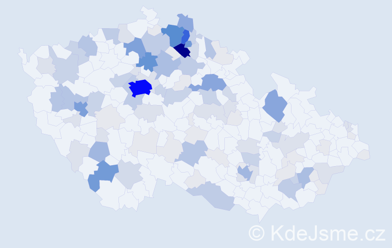 Příjmení: 'Bursa', počet výskytů 446 v celé ČR